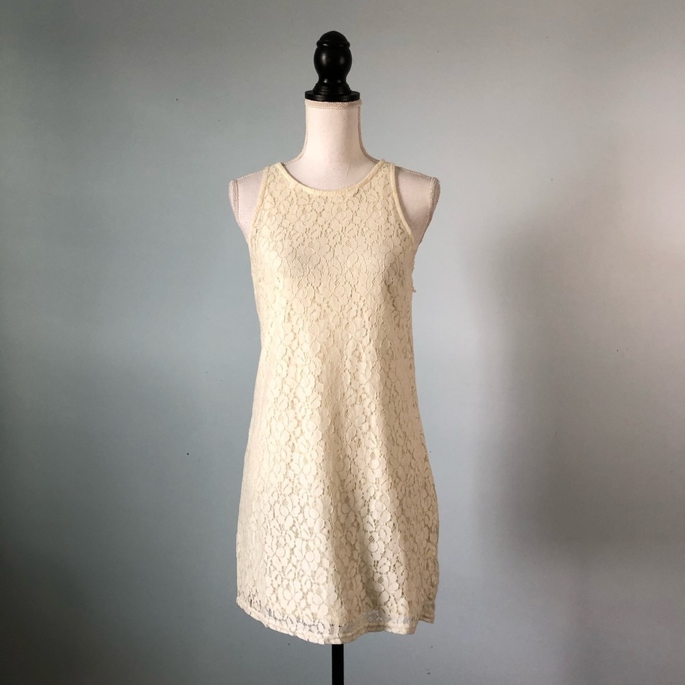 COTTON ON | Cream Lace Sleeveless Mini Dress Sz S